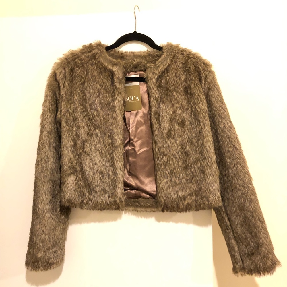 Beautiful faux fur jacket, Small